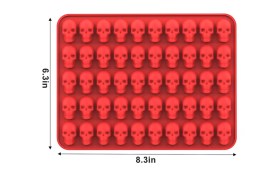 Molde silicona 50 mini calaveras